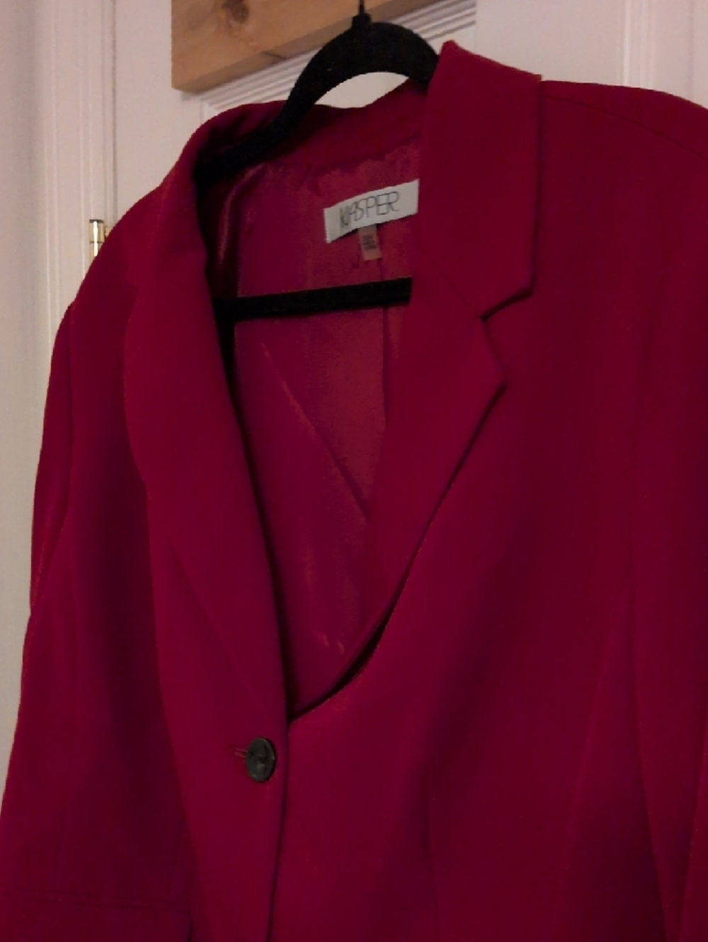 Kasper Red Two-Button Blazer - Picture 3 of 4